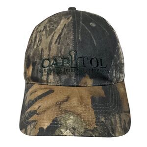 Capitol Hardware Strapback Hat Camo One Size Mossy Oak Embroidered